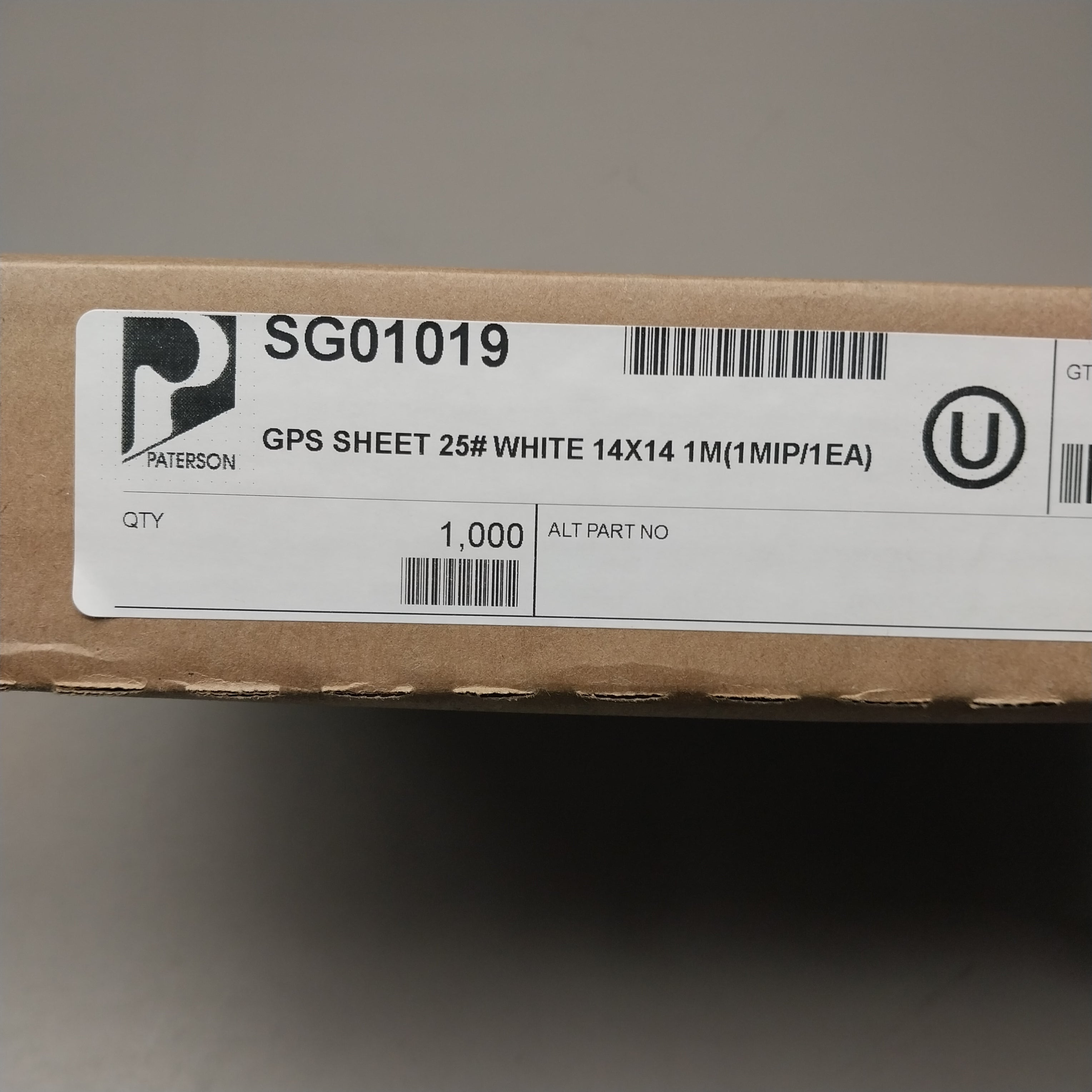 PATERSON (1,000 PACK) GPS Sheet Pan Liners Baking Sheets 14"x14" White SG01019