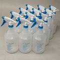 WHITMOR (12 Pack) Spray Bottle 32 oz Clear/Blue