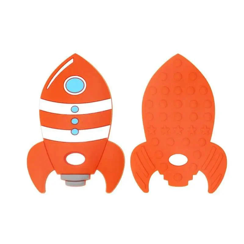 Rocket Silicone Baby Teether Rodent Baby Teething Toys Chewable Animal Shape Baby Products Nursing Gift