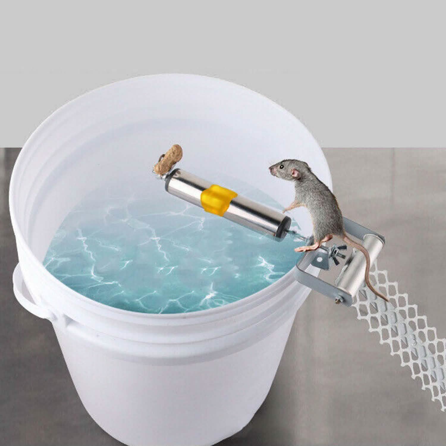 Roll Trap Log Rolling Mouse Catcher with 19.69" Mesh Ramp