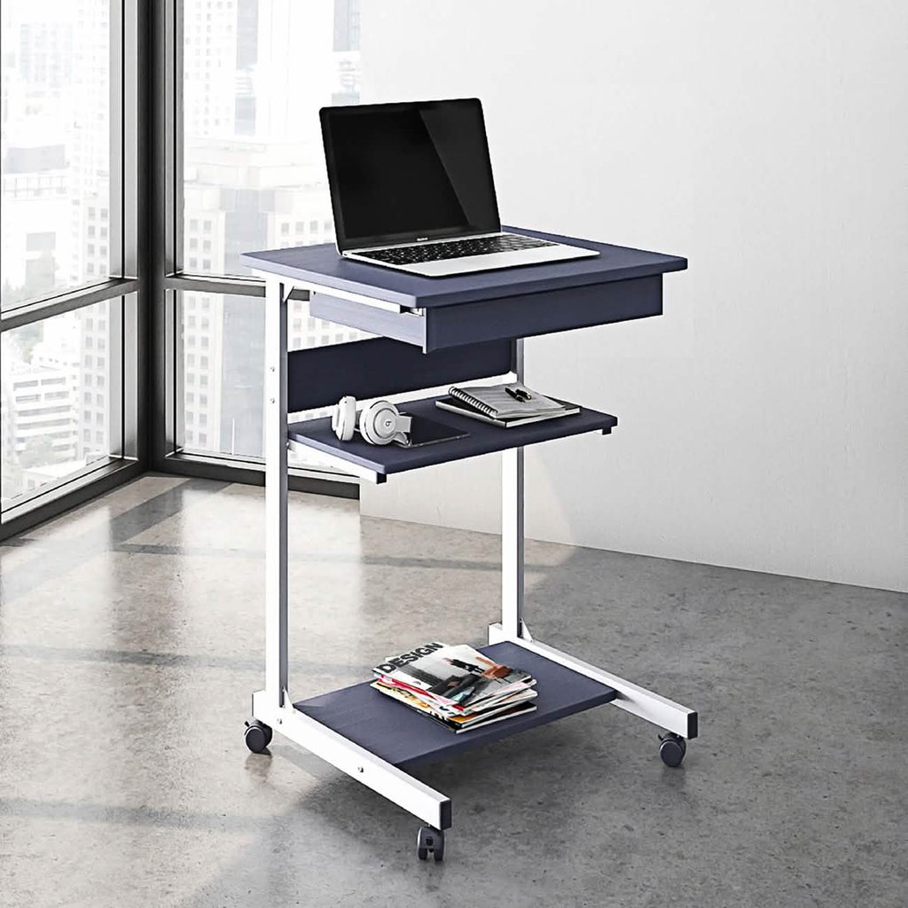 Rolling Laptop Cart with Storage