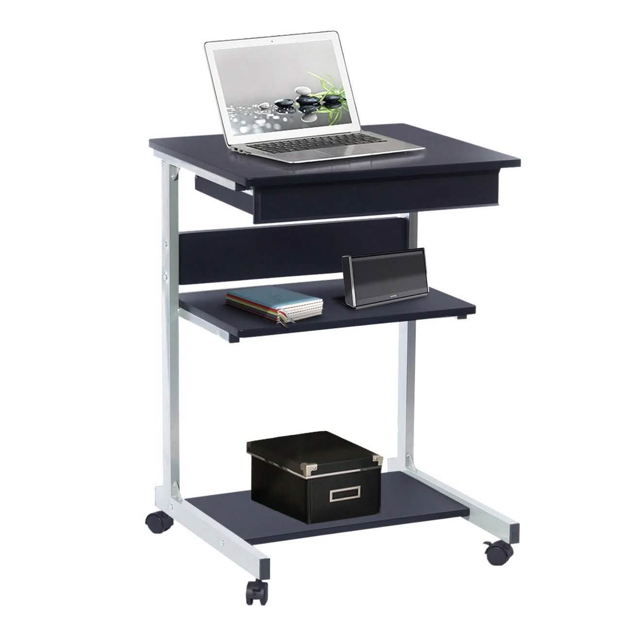 Rolling Laptop Cart with Storage