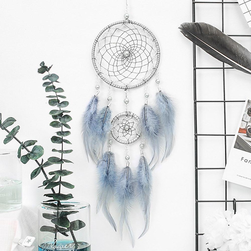 Romantic Dream Catcher Tree of Life Brown Native Handmade Traditional Dream Catcher Yin Yang 50" Long Home Decoration Feather Dream-catcher For Bedroom Wall Hanging Home Decor Wedding Party Blessing Gift