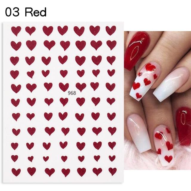 Rose Gold Star 3D Nail Stickers Silver Black White Star Heart Transfer Stickers for Nails DIY Decals Manicures Decoration Tips Nail Art Decals Water Transfer Nail Decals Sticker For Pretty Girl Self-Adhesive Nail Decals Designer Nail Stickers for Acrylic
