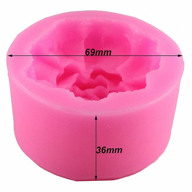 Rose Silicone Cake Mold 3D Flower Fondant Mold Cupcake Jelly Candy Chocolate Decoration Baking Tool Moulds Flower Bloom Rose Shape Silicone Fondant Soap