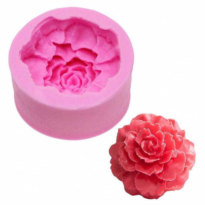 Rose Silicone Cake Mold 3D Flower Fondant Mold Cupcake Jelly Candy Chocolate Decoration Baking Tool Moulds Flower Bloom Rose Shape Silicone Fondant Soap
