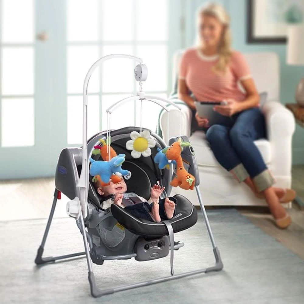 Rotary Baby Cot Mobile Crib Bed Toy Infant Bell Hanging Stand Arm Bracket