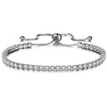 Round Cut Swarovski Elements Crystal Adjustable Tennis Bracelet