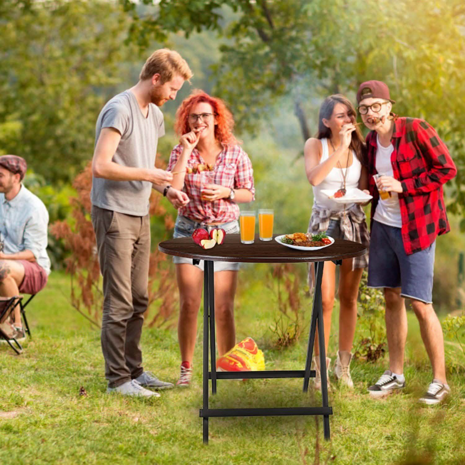 Round High Top Folding Table