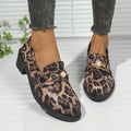 Round Toe Block Heel Loafers