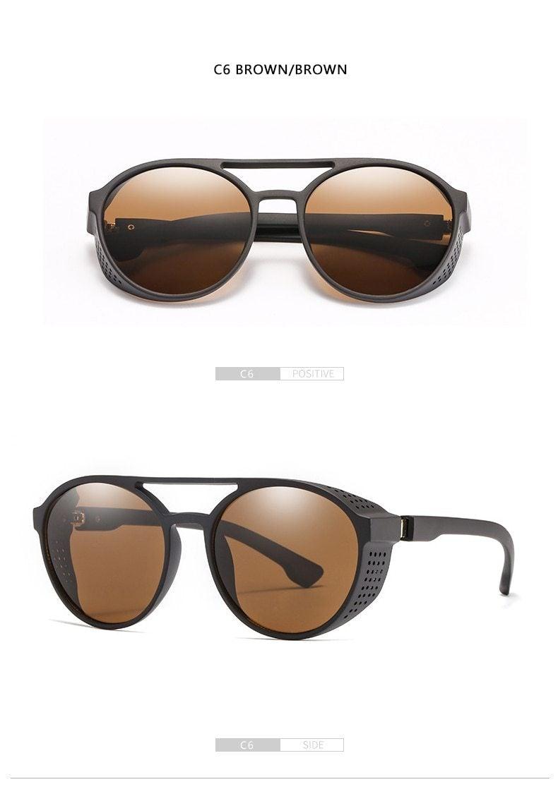 Round Vintage Sunglasses Retro Eyewear For Men Women Classic Sunglasses For Women & Men Retro Style Goggles In Round Shape Flip Up Driving Glasses Vintage Style & Fashionable  Eyewear