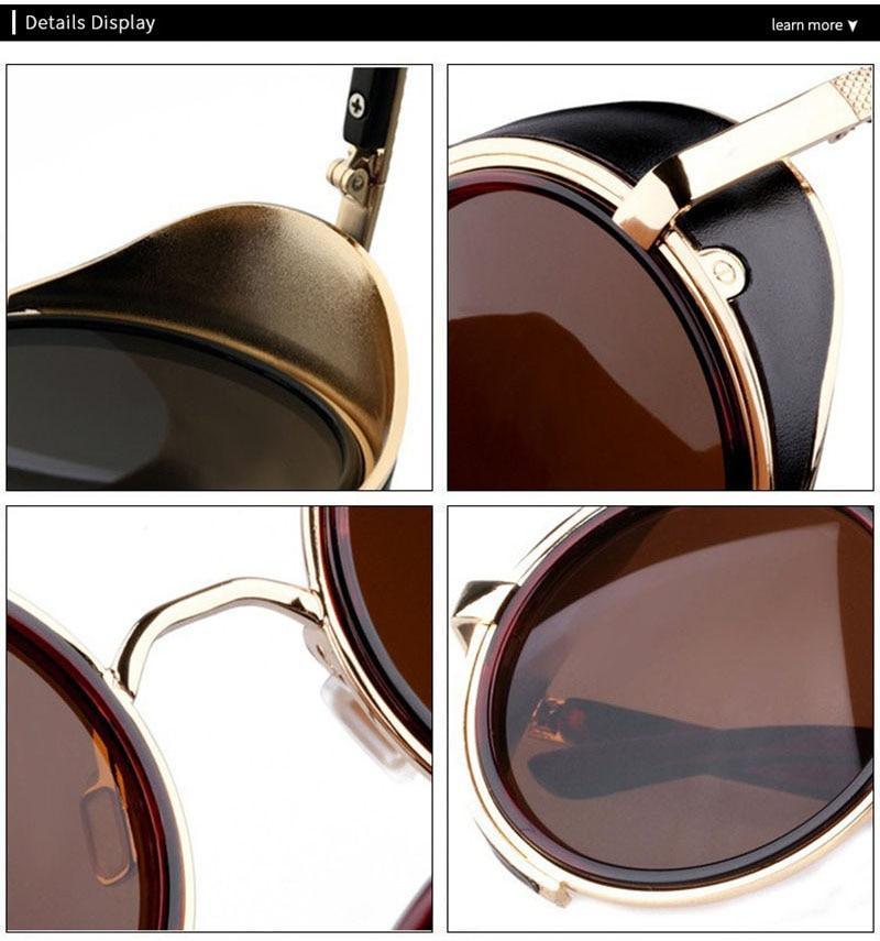 Round Vintage Sunglasses Retro Eyewear Style Sunglasses For Women New Retro Shape Coating Sunglasses For Men New Round Shape  Sunglasses & Classic Design Sunglasses