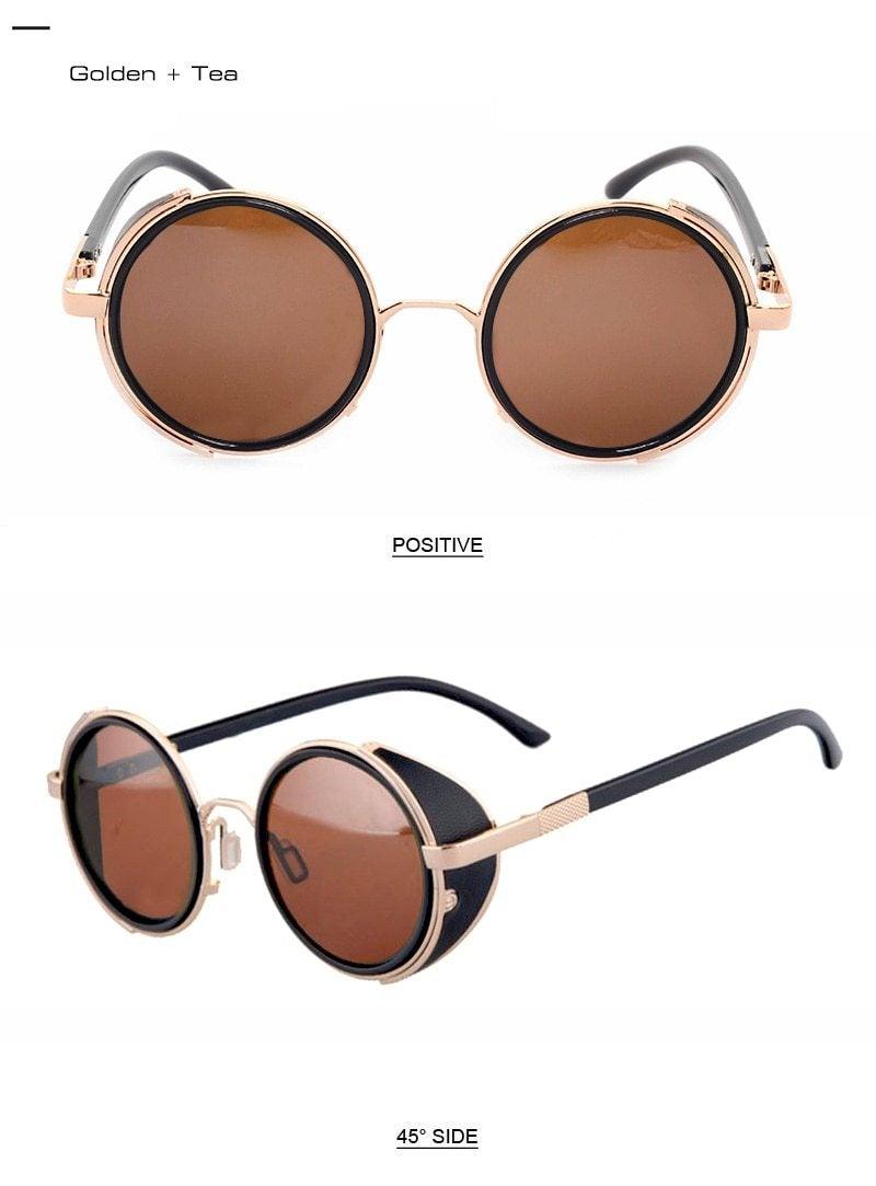 Round Vintage Sunglasses Retro Eyewear Style Sunglasses For Women New Retro Shape Coating Sunglasses For Men New Round Shape  Sunglasses & Classic Design Sunglasses