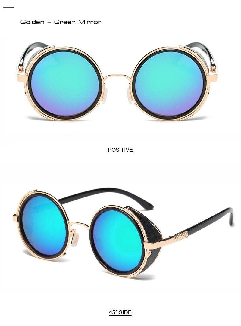 Round Vintage Sunglasses Retro Eyewear Style Sunglasses For Women New Retro Shape Coating Sunglasses For Men New Round Shape  Sunglasses & Classic Design Sunglasses