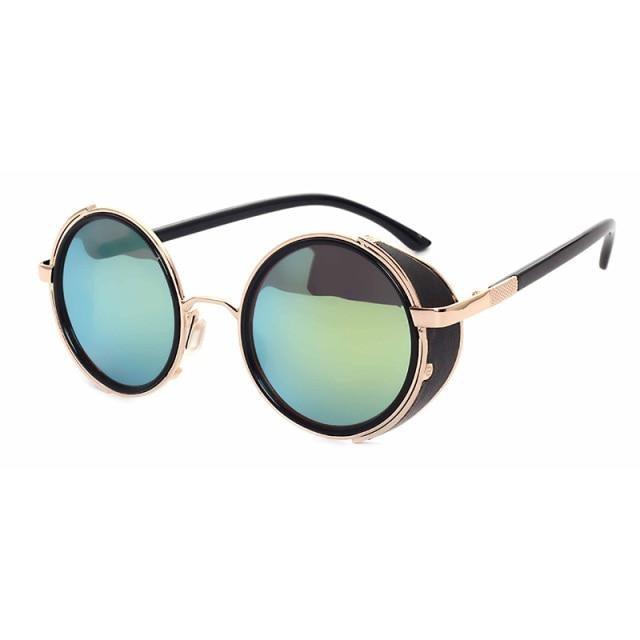 Round Vintage Sunglasses Retro Eyewear Style Sunglasses For Women New Retro Shape Coating Sunglasses For Men New Round Shape  Sunglasses & Classic Design Sunglasses