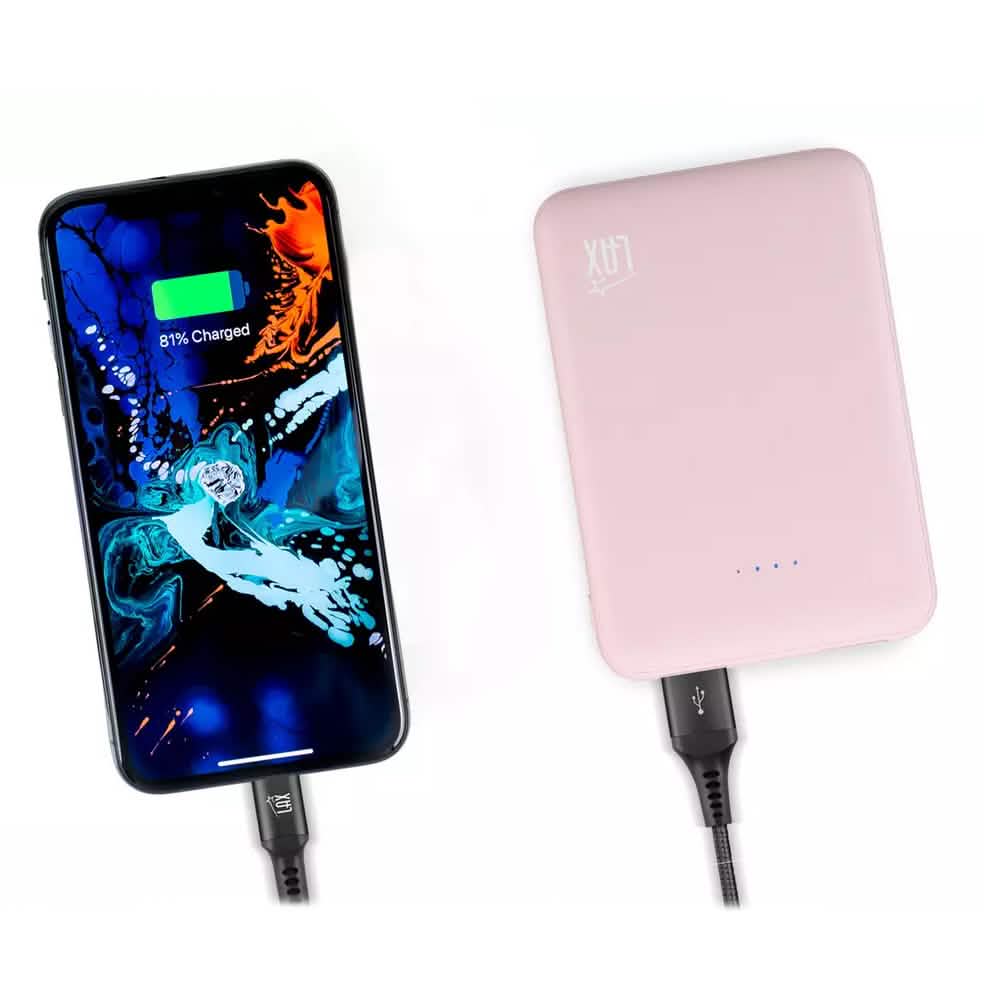 Rubberized Power Bank 12,000mAh LED Dual-USB