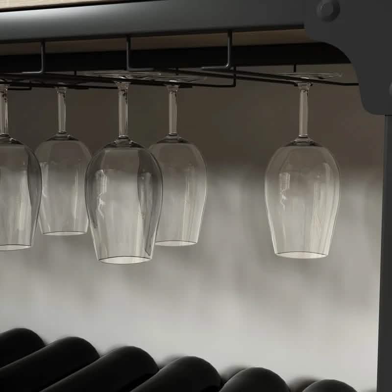 Rustic 40 Bottles Metal Floor Free Standing Wine Rack Table