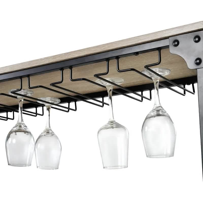 Rustic 40 Bottles Metal Floor Free Standing Wine Rack Table