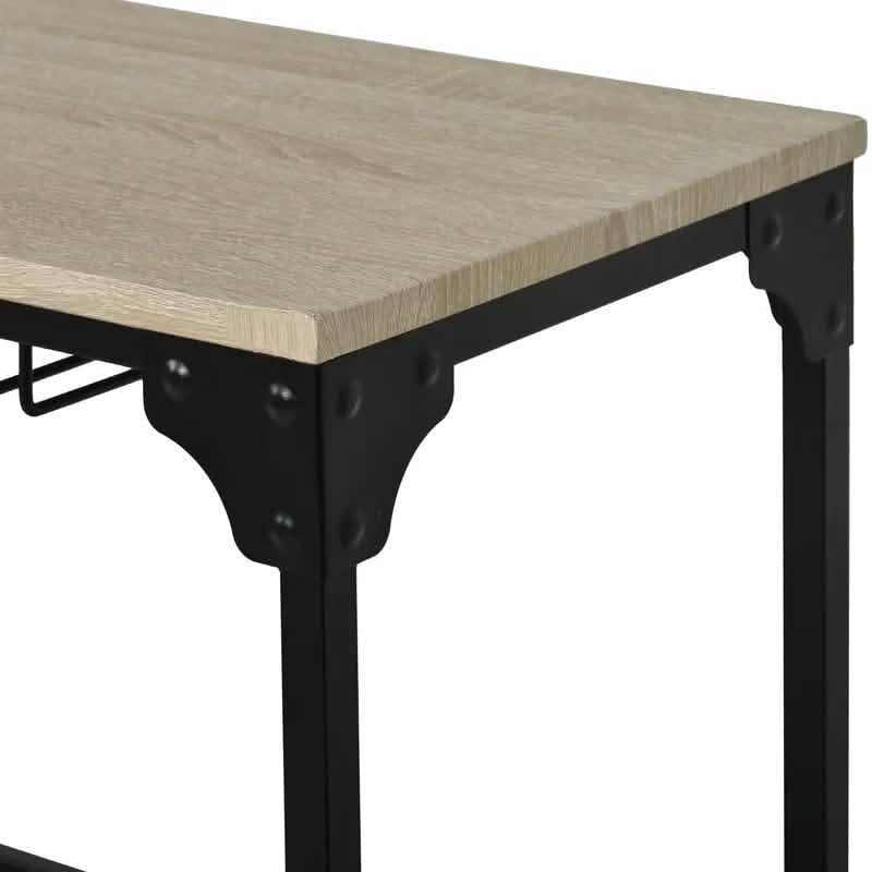 Rustic 40 Bottles Metal Floor Free Standing Wine Rack Table
