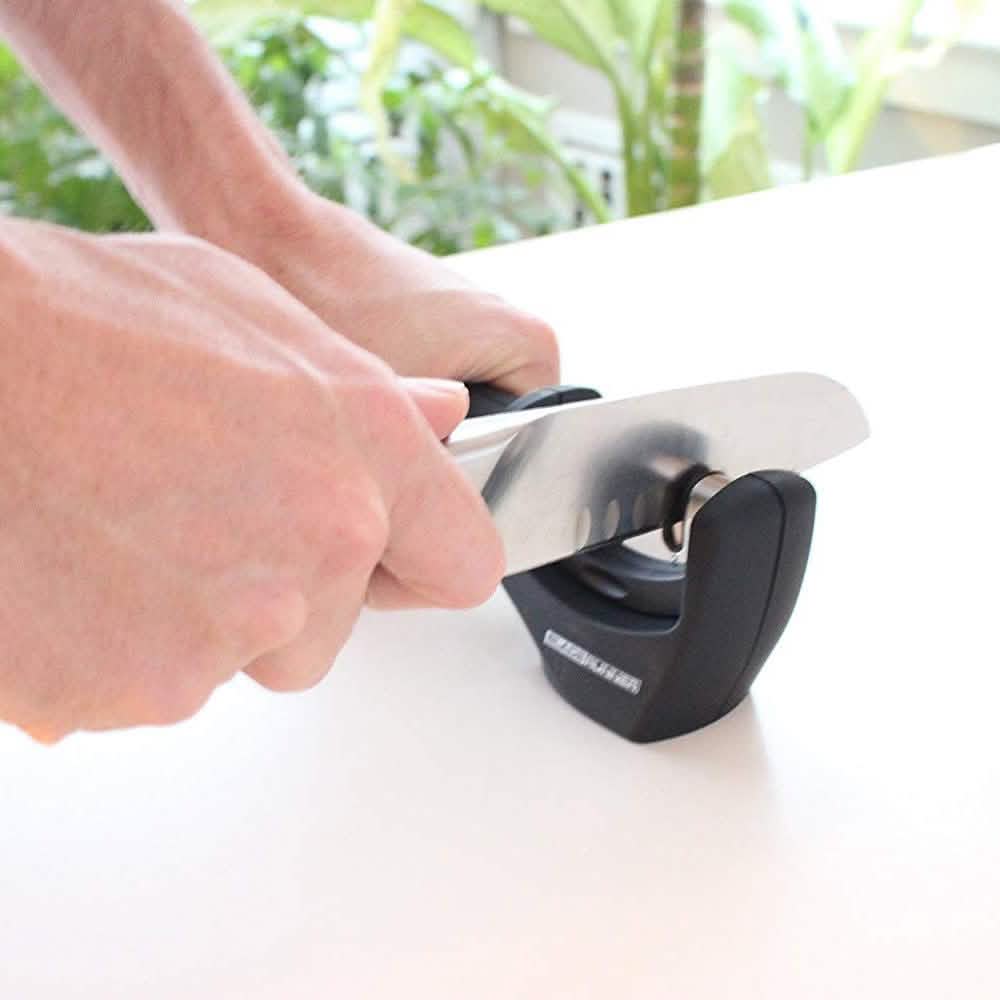 Bladerunner Kitchen Knife Sharpener - Fast Precision 3 Step Sharpening System