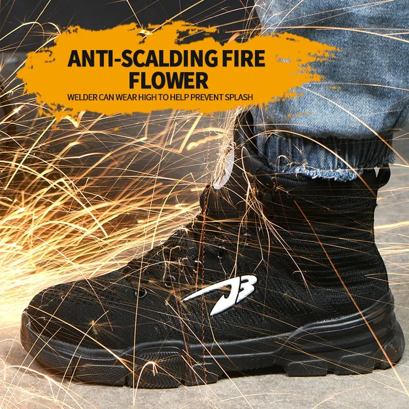 Men's Winter Safety Work Boots - Steel Toe Waterproof Insulated Construction Boots
