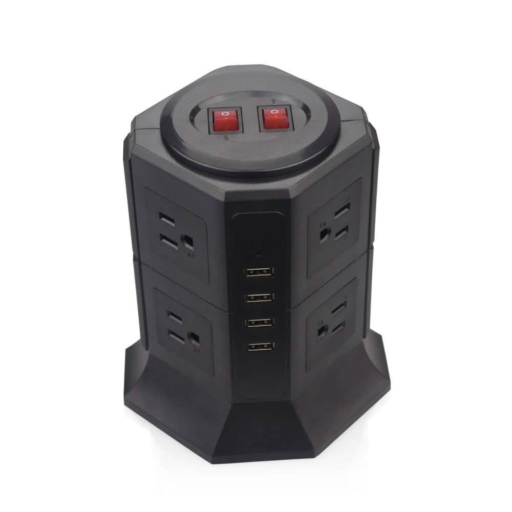 Safemore 8-Outlet Desktop Surge Protector with 4 USB Ports