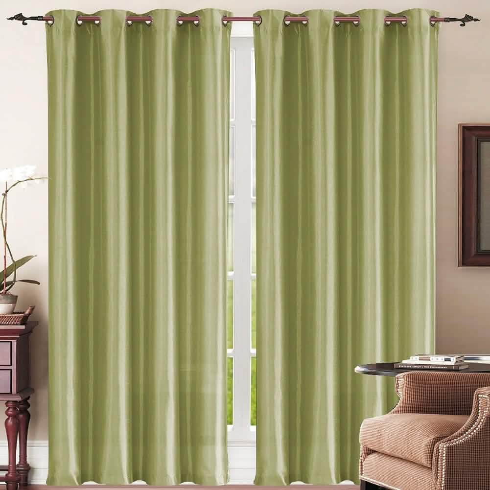 Set of 2: Grommet Curtain Panels - Assorted Colors