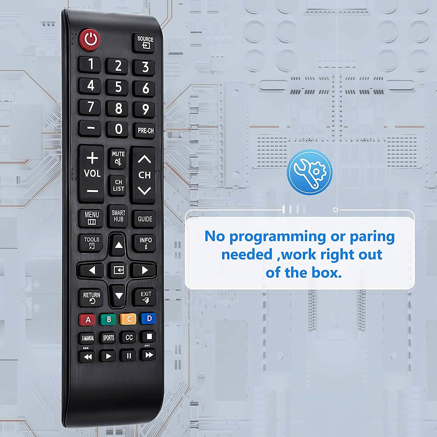 Samsung-TV-Remote for All Samsung LCD LED HDTV 3D Smart TVs Models