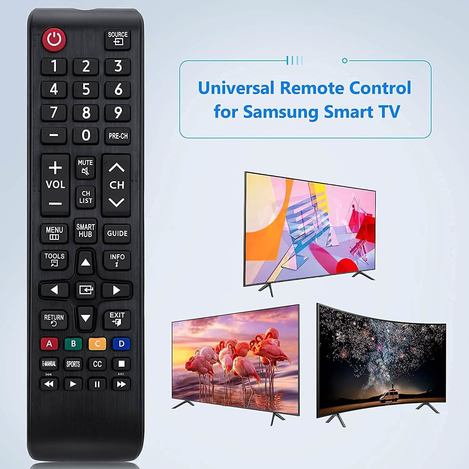 Samsung-TV-Remote for All Samsung LCD LED HDTV 3D Smart TVs Models