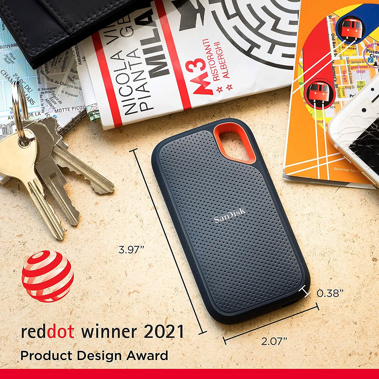SanDisk 4TB Extreme Portable SSD - Up to 1050MB/s