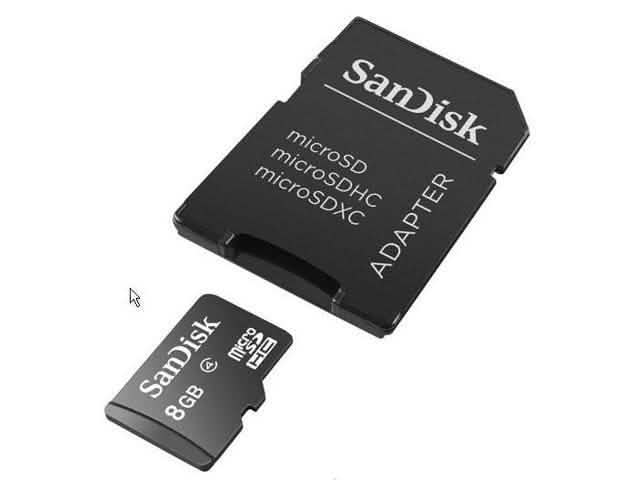Sandisk or Samsung microSD Memory Card Adapter Included - Assorted Sizes