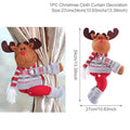 Santa Claus Elk Christmas Curtain Decor Merry Christmas Decor For Home Christmas Ornaments Gift Curtain Tieback Santa Curtain Buckle Tieback Curtain Holder Fastener Doll Wine Bottle Topper for Home Window Decorations