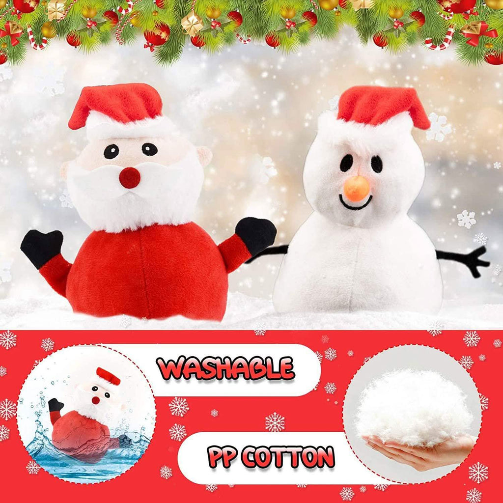 Santa Claus Plush Snowman Toy Double-Sided Christmas Santa Child Gift