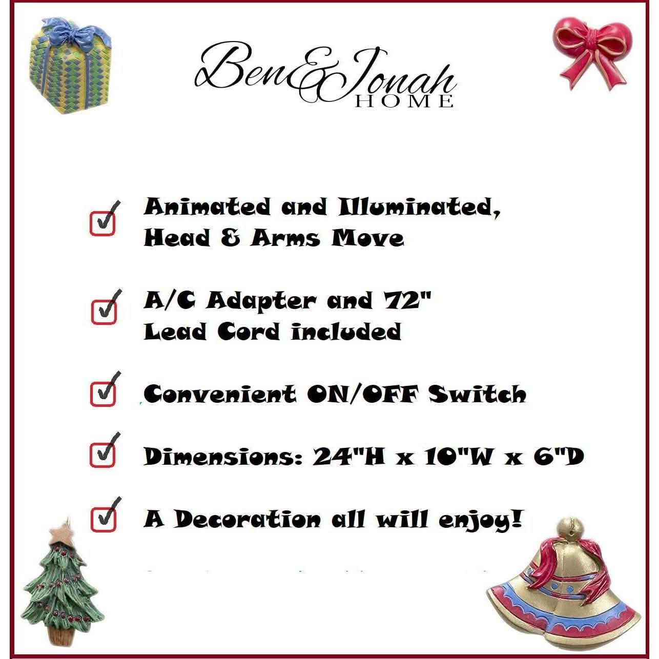 Santa's Workshop Collection 24" Animated Christmas Holiday Figurines