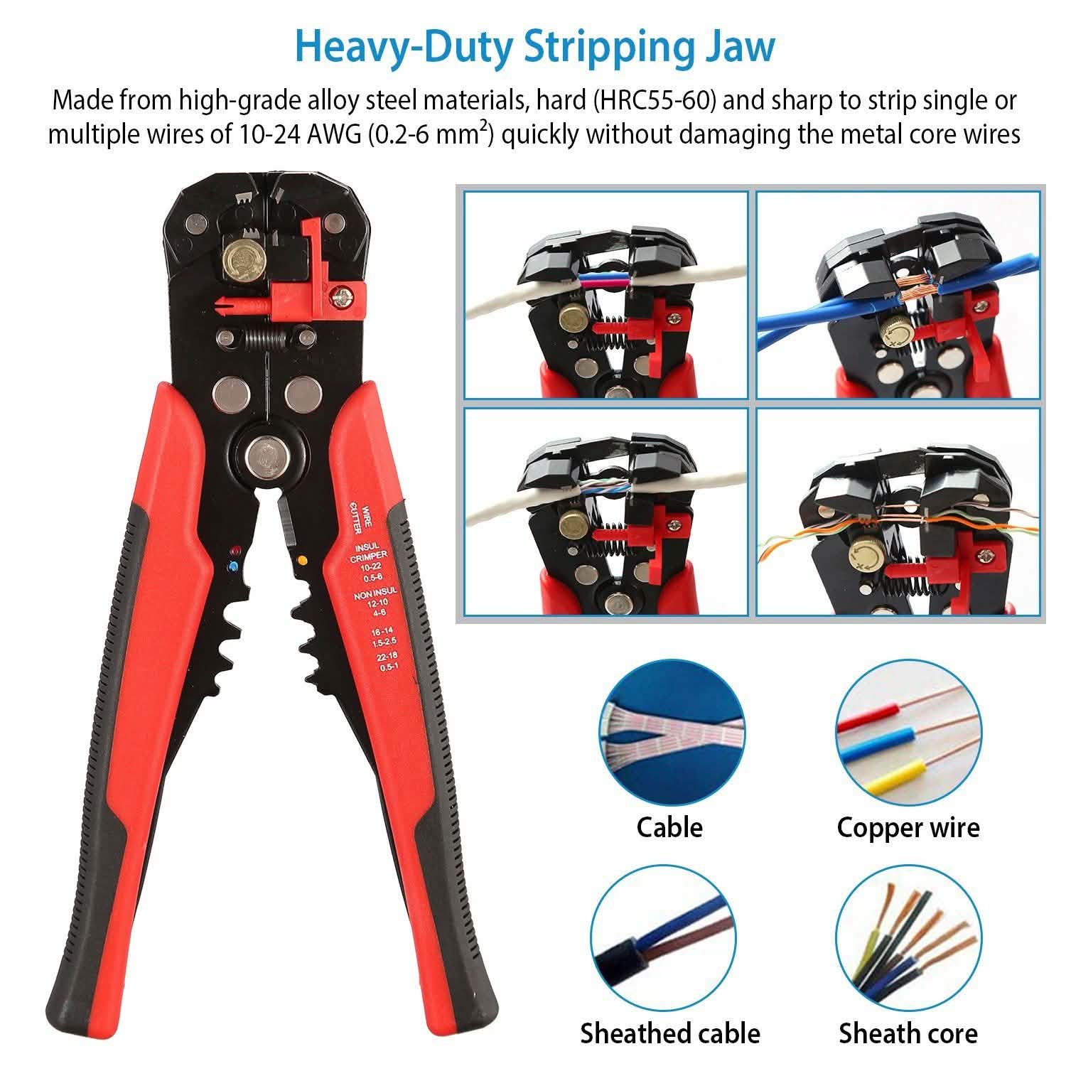 Self-Adjusting Multifunctional Wire Stripper