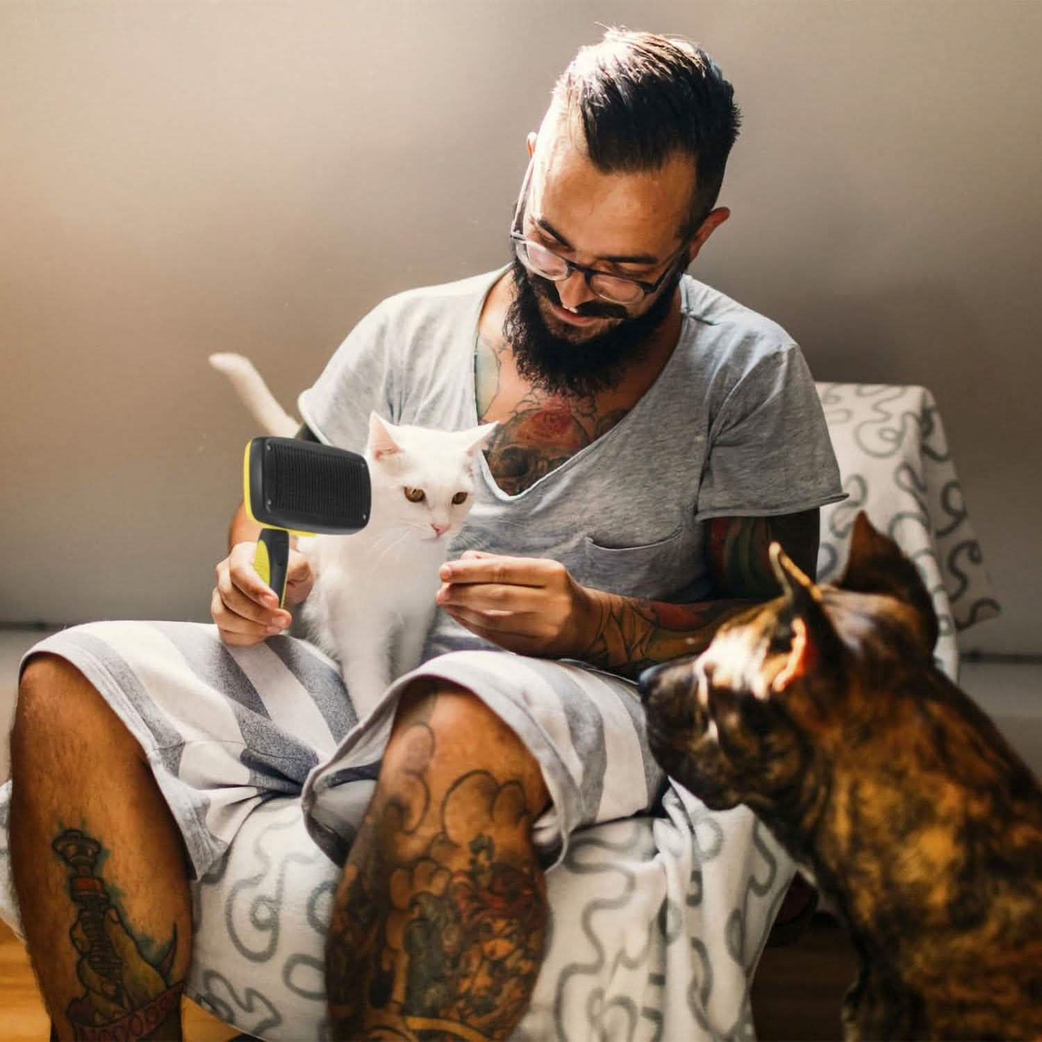 Self Cleaning Slicker Brush Pets