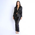 Sequin Button Down Shirt and Pant Set