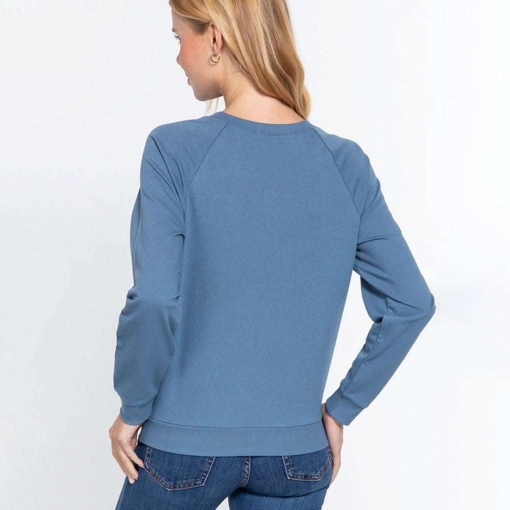 Sequins French Terry Pullover Top