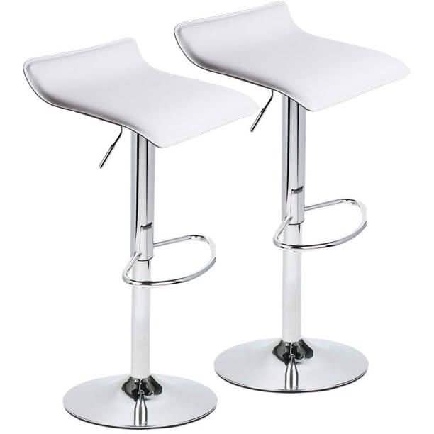 Set of 2: Adjustable Swivel Barstools