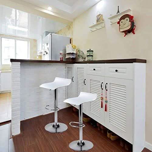 Set of 2: Adjustable Swivel Barstools