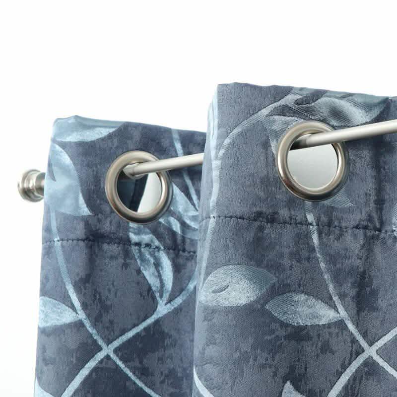 Set of 2: Floral Blackout Grommet Window Curtain Pair Panel
