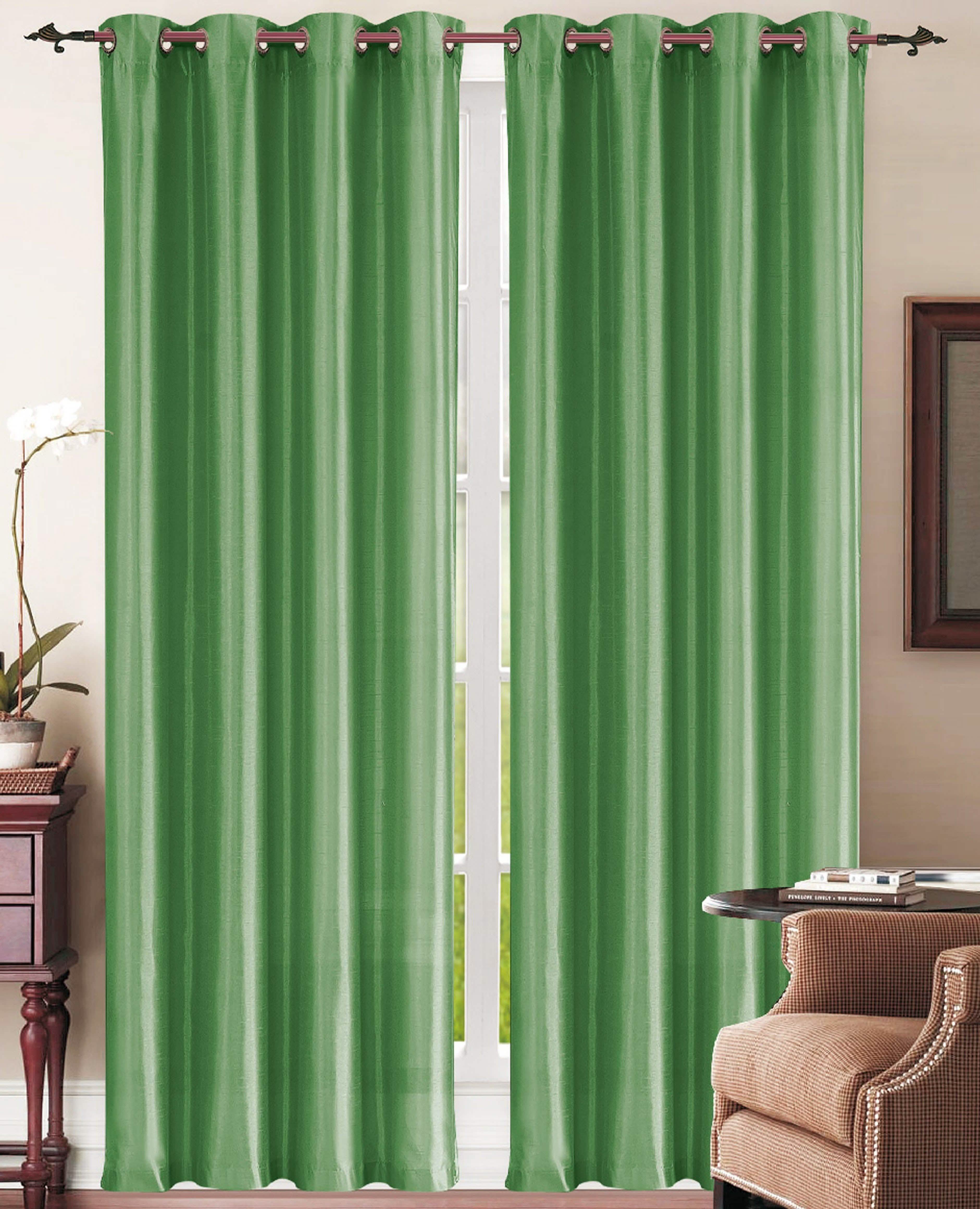 Set of 2: Grommet Curtain Panels - Assorted Colors