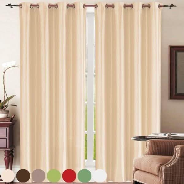 Set of 2: Grommet Curtain Panels - Assorted Colors