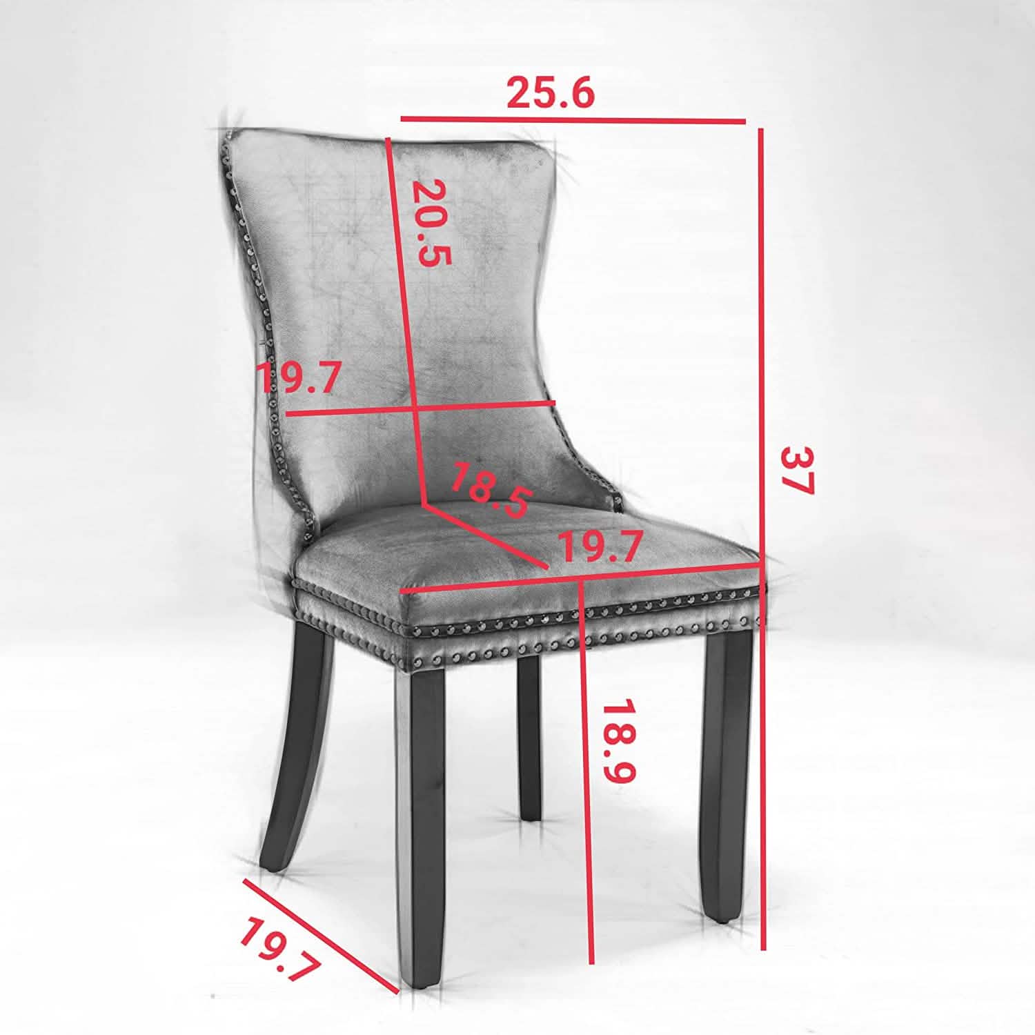 Set of 2: Upholstered Dining Chairs