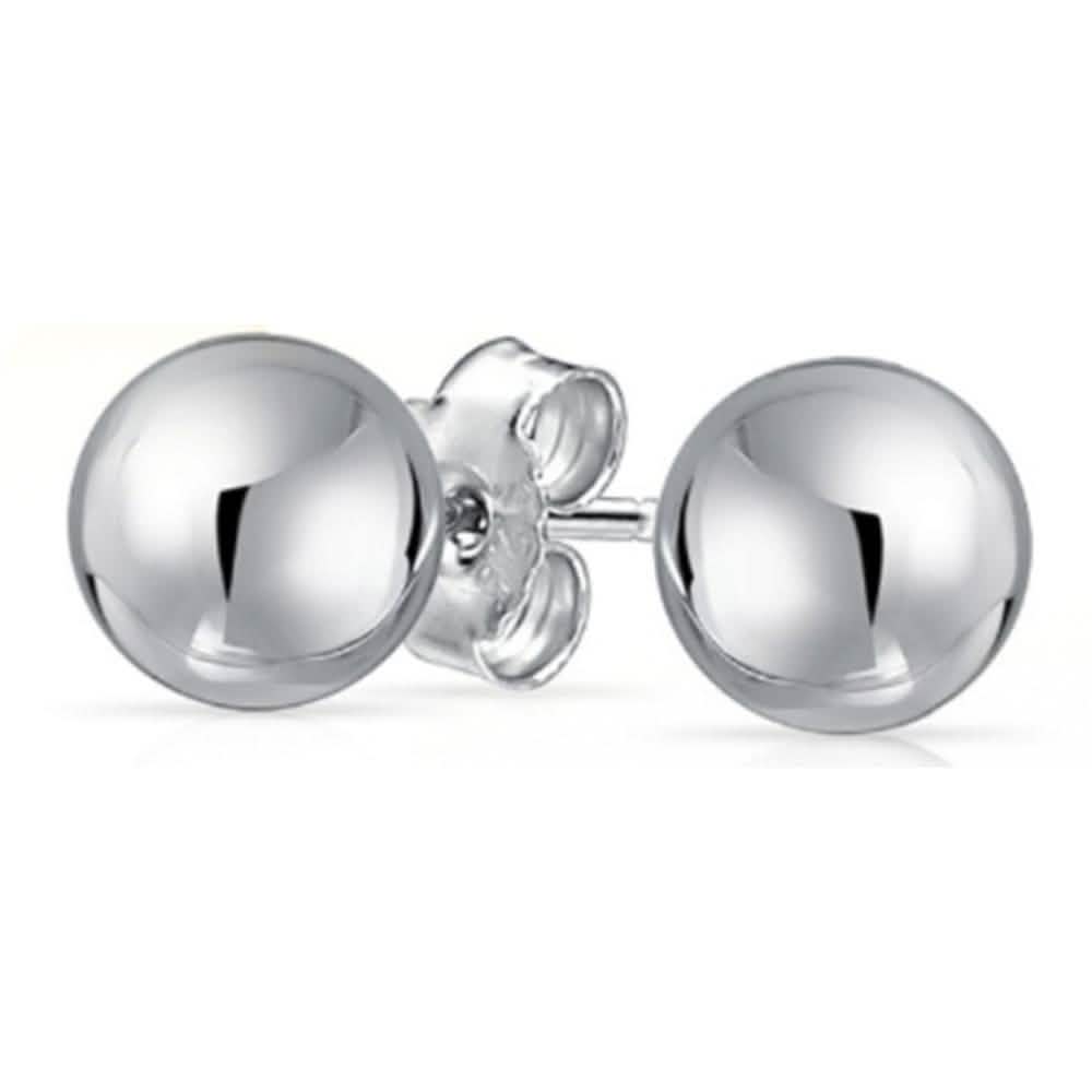 Set Of 3 Sterling Silver Ball Studs