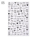 Sexy Lady Pattern 3D Nail Stickers Character Image Decals Slider Valentine Black White Nail Art Decoration Strip Line Nail Decal Self-Adhesive 3D Wave Design Decoration for Women Girls Art Stickers Decal Decoration Metallic Curve Strip Line Nail