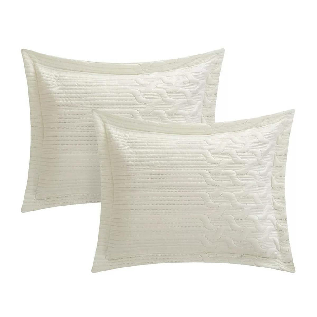 Shaly Quilt Cover Set Interlaced Vine Pattern Quilted Bed