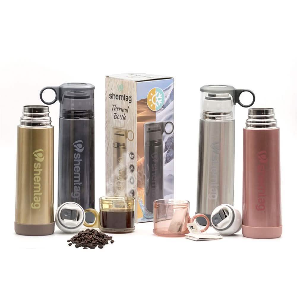 Shemtag Vacuum Thermal Bottle 16oz (480ml) Insulated with Coffee/Tea Cup Lid