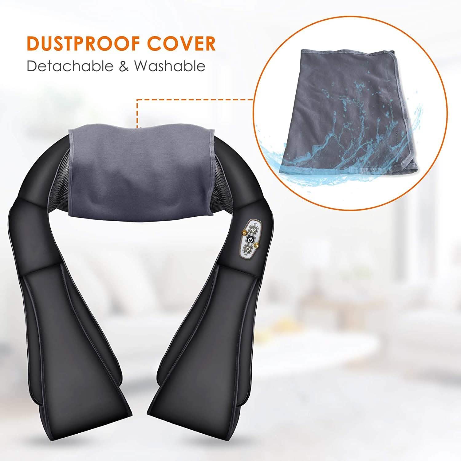 Shiatsu Neck and Shoulder Massager - 4D Back Massager with Heat
