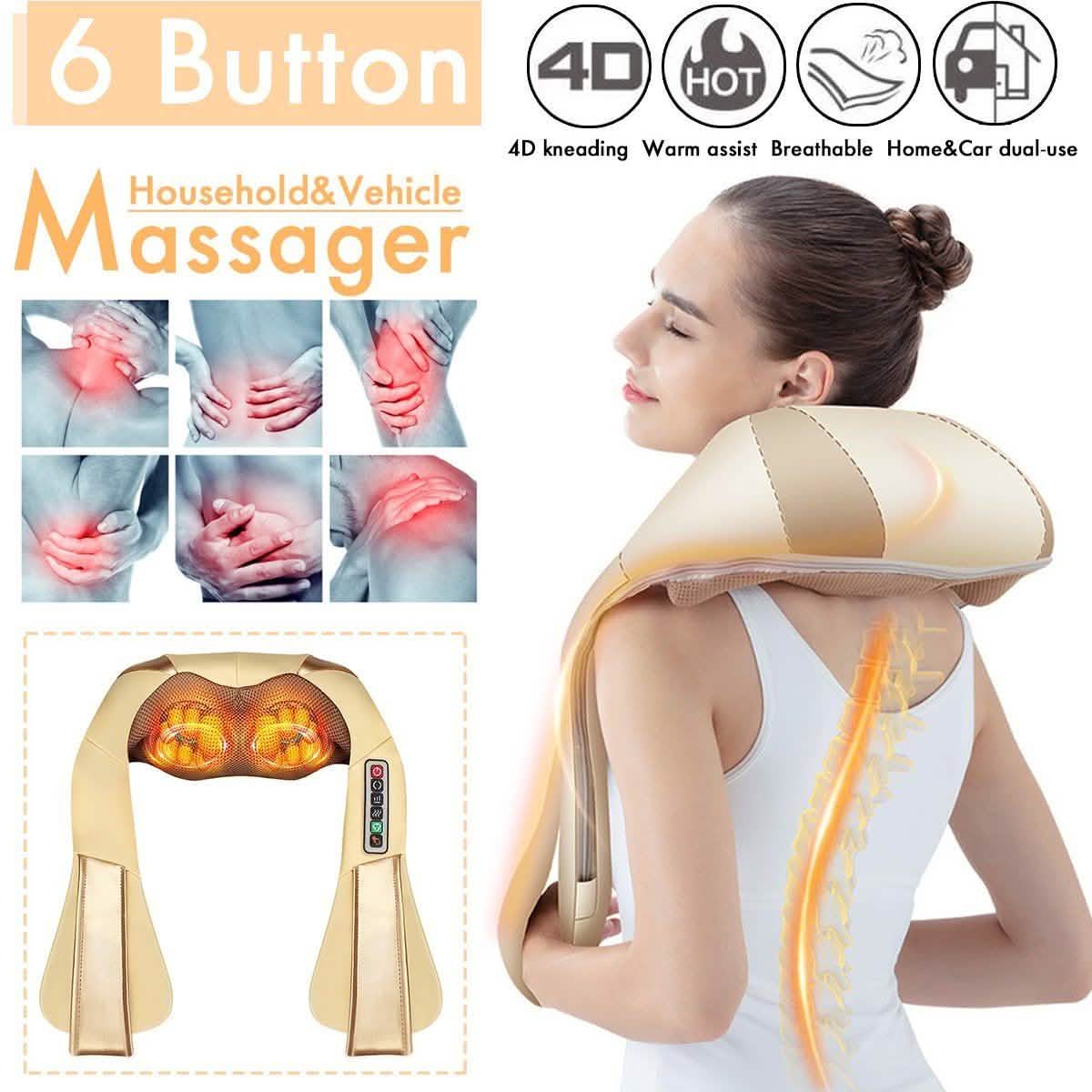 Shiatsu Neck Back Massager Shoulder Massager with Heat